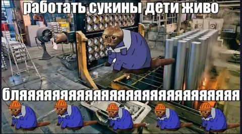 Коты работают на заводе