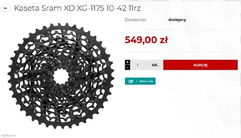 Kaseta rowerowa za 549 zł