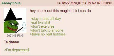 Depression Magic Trick