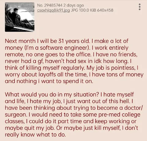 31-Year-Old Software Engineer Existential Crisis