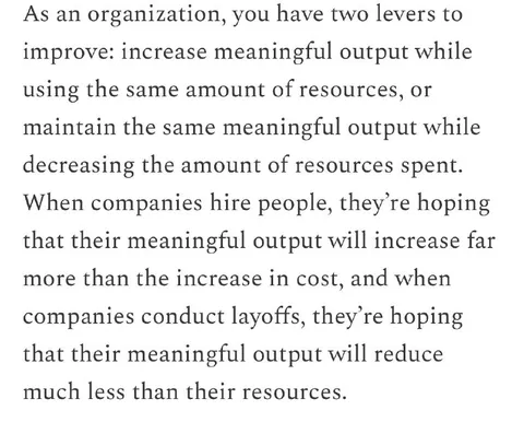 The Two Levers of Productivity