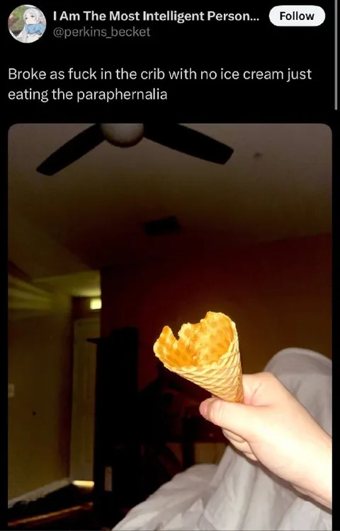 Broke Eating the Ice Cream Cone