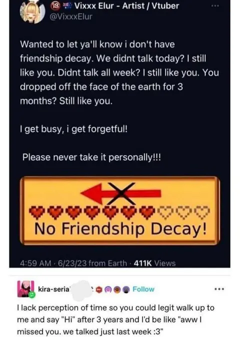 No Friendship Decay