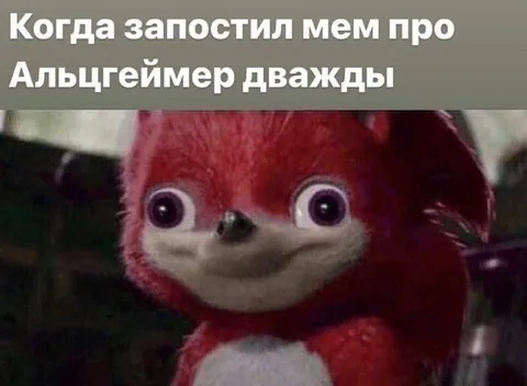 Когда запостил мем про Альцгеймер дважды