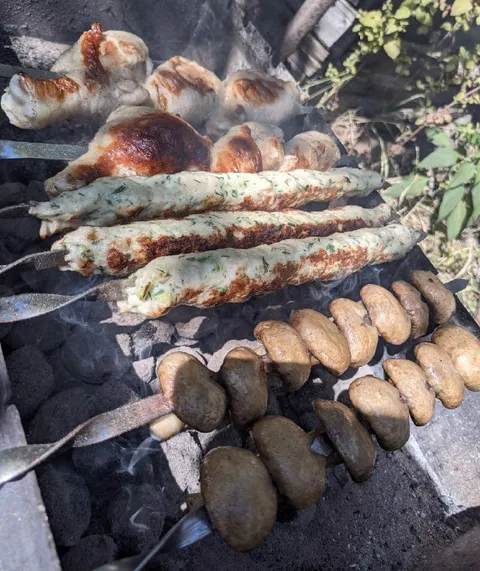 Шашлык на углях