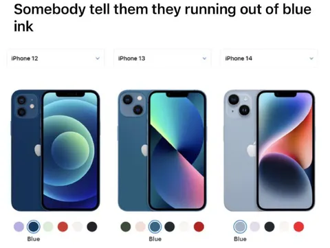 iPhone Running Out of Blue Ink