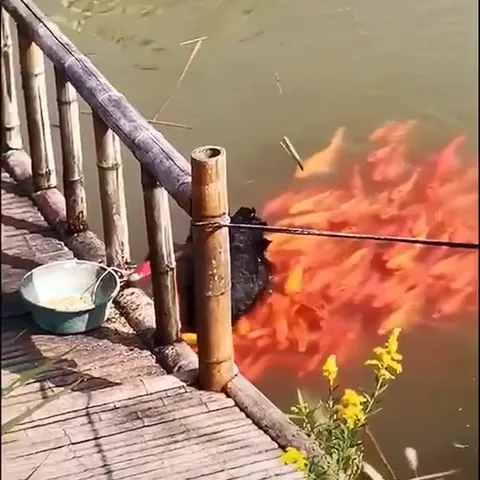 Чёрный лебедь на ковре из рыб