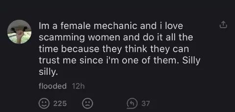 Female Mechanic Scams Women