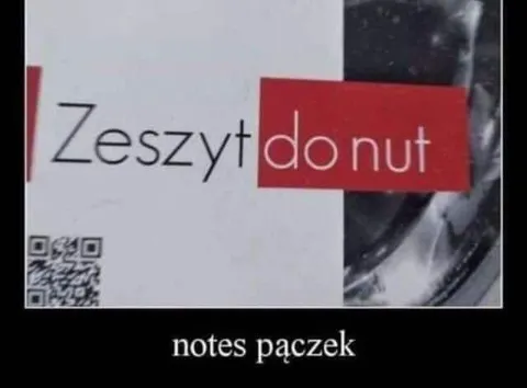 Zeszyt do nut — notes paczek