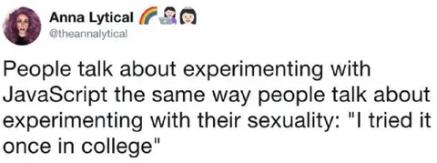 JavaScript Sexuality Experimenting Joke