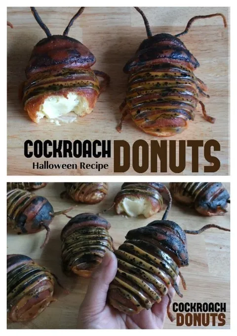 Cockroach Donuts Halloween Recipe