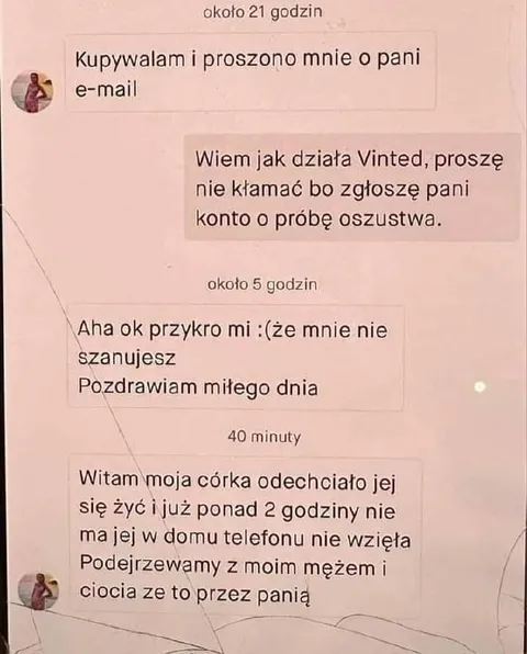 Vinted i zaginiona córka