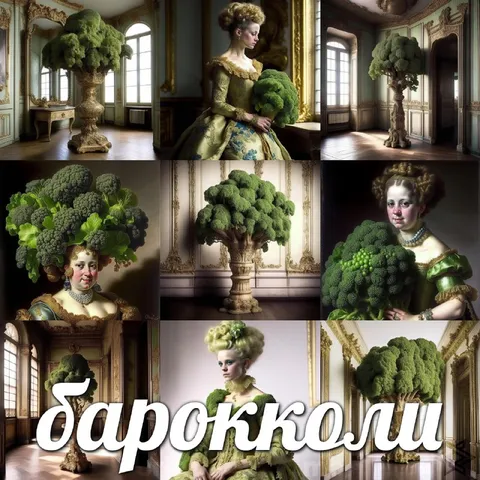 Барокколи в дворцовом интерьере