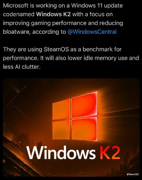 Windows K2 Update Joke