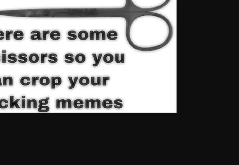 Scissors for Cropping Memes