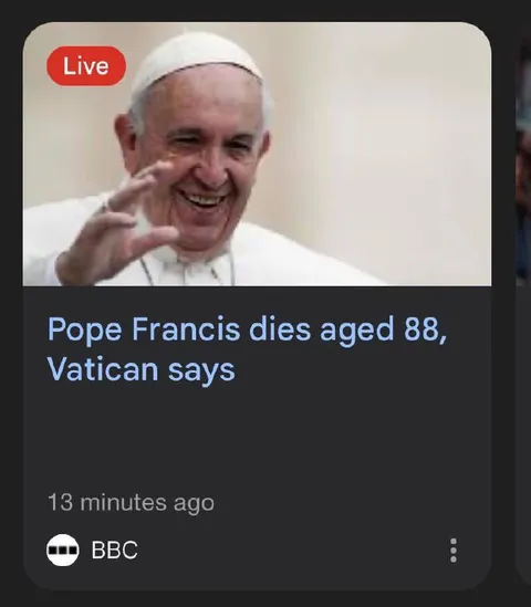 Pope Francis Dies at 88