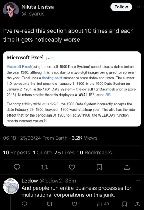 Excel Date Section Gets Worse