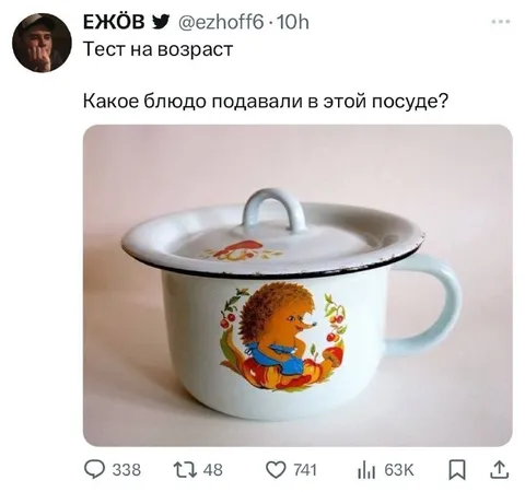 Тест на возраст по посуде