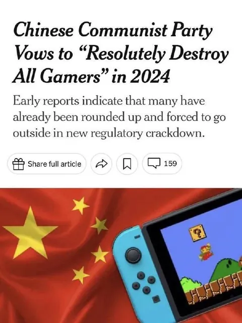 Chinese Communist Party Bans Gamers