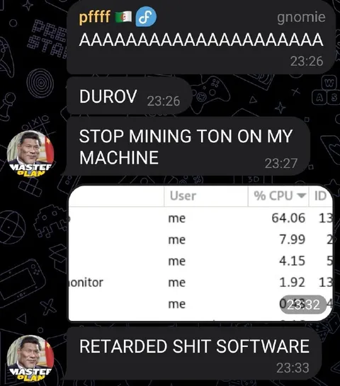 Durov Mining My Machine