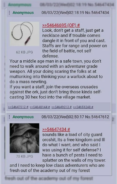 Wizard Staffs and City Guards