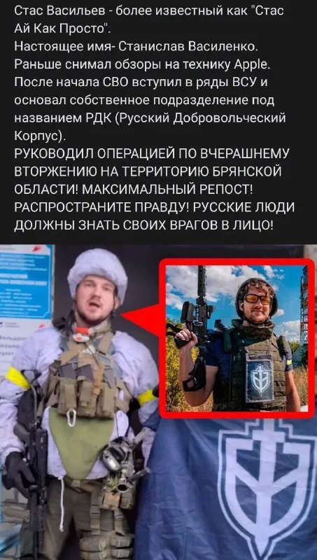 Фейковая биография Стаса Васильева