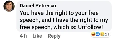 Free Speech Unfollow