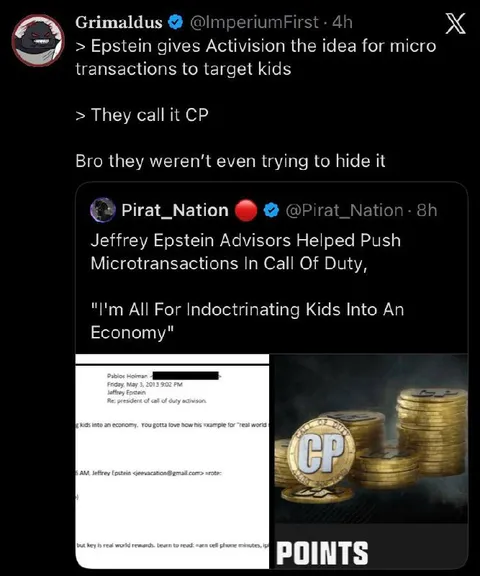 Epstein Invents Call of Duty CP