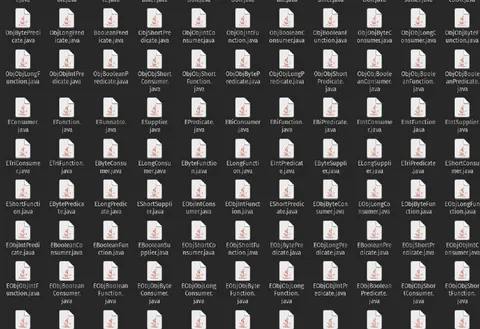 Desktop Full of Java Files