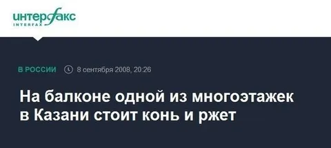 Конь ржет на балконе