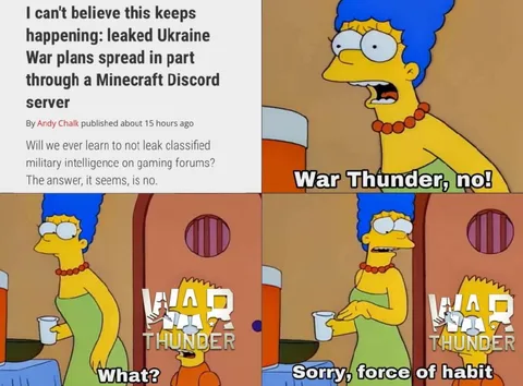 Marge Accidentally Says War Thunder