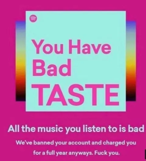 Spotify Says You Have Bad Taste