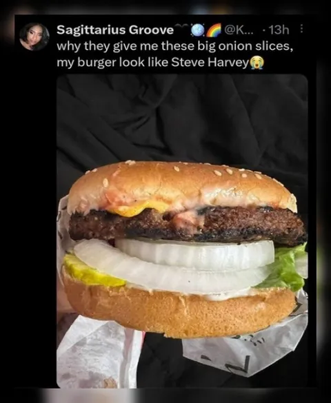 Burger Looks Like Steve Harvey