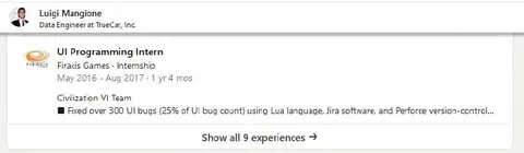 Luigi Mangione UI Intern