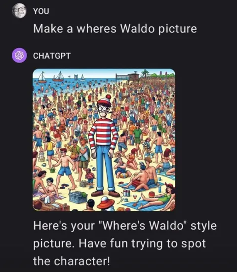 ChatGPT Makes a Where's Waldo Picture