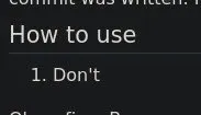 How to Use Don't
