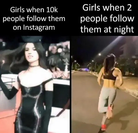 Girls When Two People Follow at Night