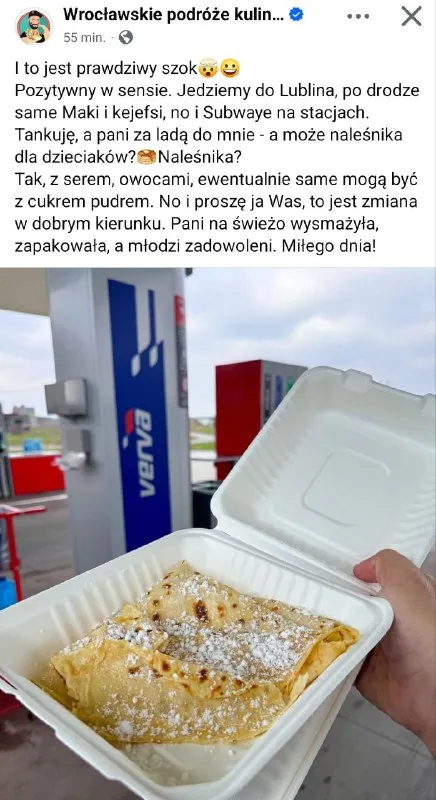 Naleśnik na stacji benzynowej
