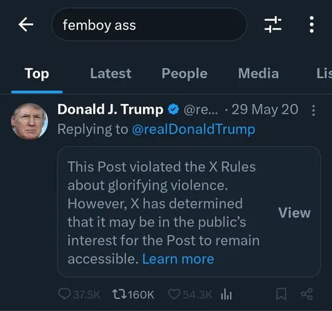 Trump Violence Rule Violation