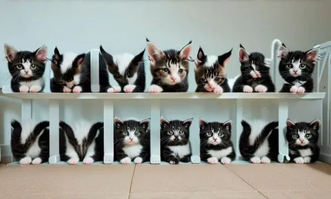 Котята на полке