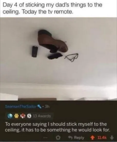 Dad’s Things on the Ceiling