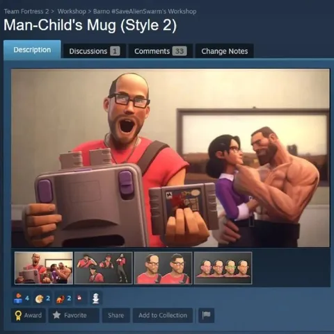 Man-Child's Mug reaction