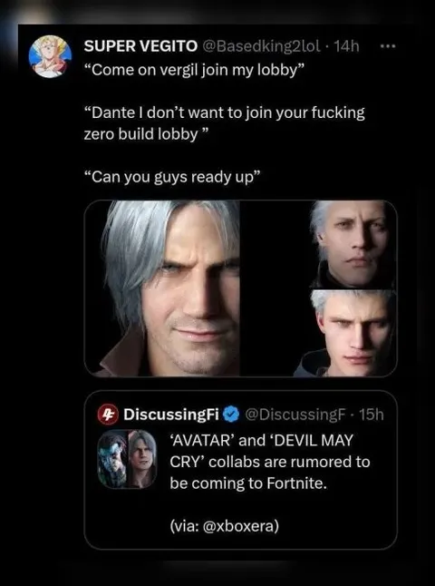 Vergil Joins the Zero Build Lobby