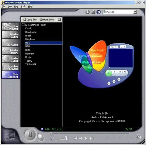 Classic MSN Media Player Skin