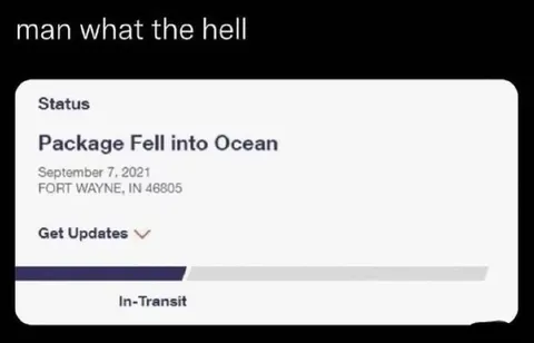 Package Fell Into Ocean