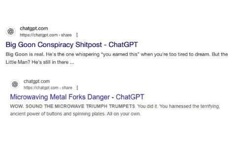 AI Conspiracy Search Results