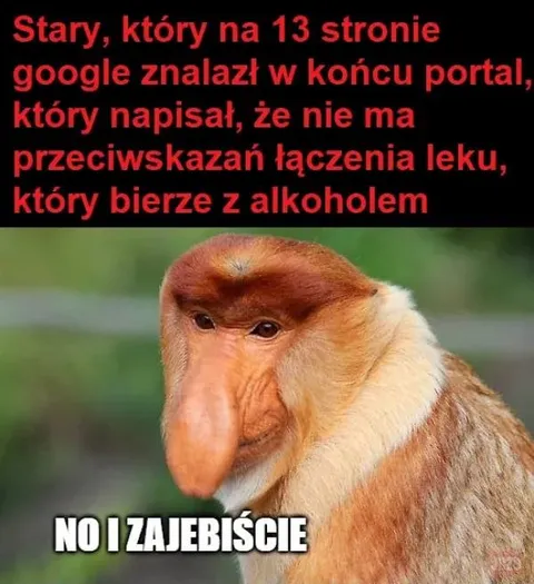 Lek z alkoholem bez przeciwwskazań