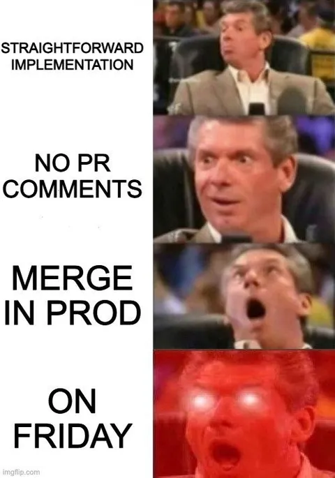 Merge in Prod on Friday