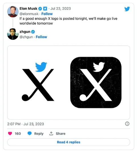 Elon Musk Approves X Logo
