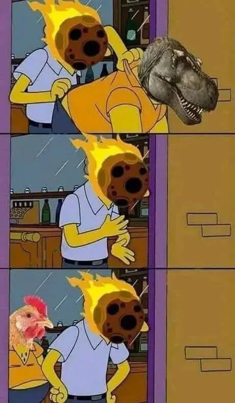 Flaming Cookie Head at the Door